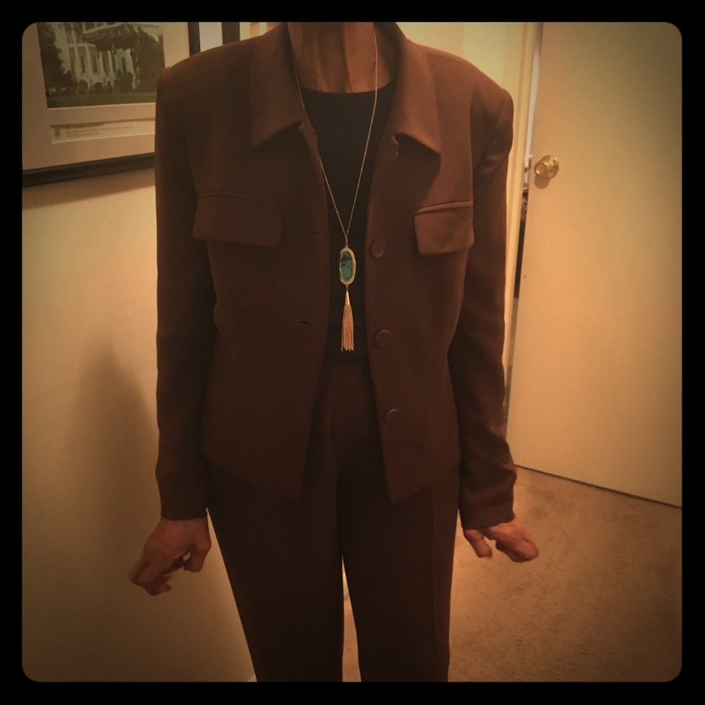 Jones New York Chocolate Brown Suit